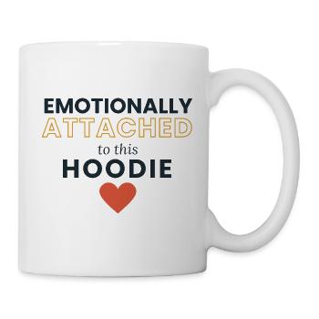 Emotional an diesen Hoodie gebunden - Tasse - Weiß - Rechts