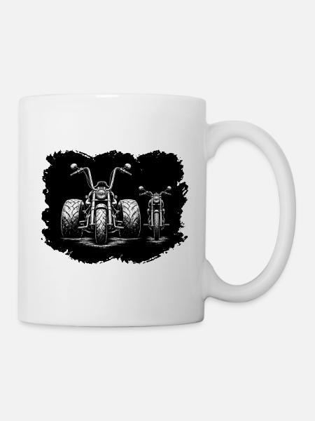Trike vs Motorrad Biker - Tasse - Weiß