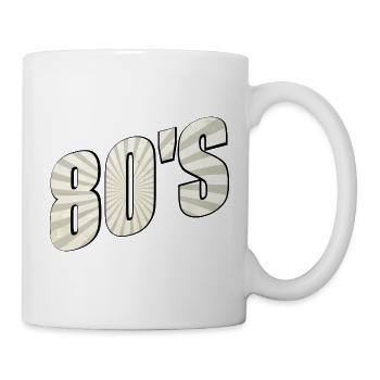 80er Jahre - Tasse - Weiß - Rechts