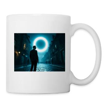 Ringlicht in der Nachtstraße - Tasse - Weiß - Rechts