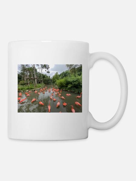 Flamingos im Sumpf - Tasse - Weiß