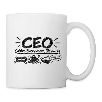 CEO - Cables Everywhere, Obviously - Tasse - Weiß - Rechts