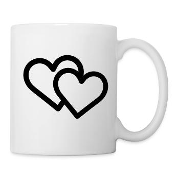 Doppelherz - Tasse - Weiß - Rechts