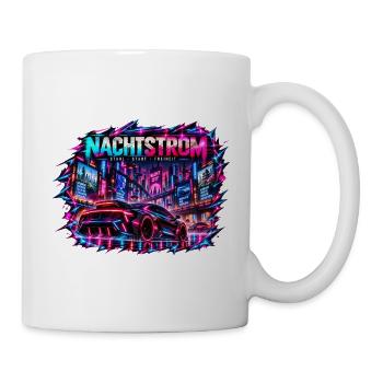 Nachtstrom Neonrenner Stadt - Tasse - Weiß - Rechts