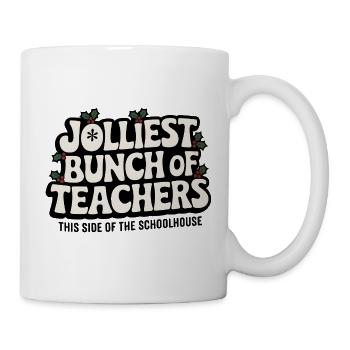 Zitat der fröhlichsten Lehrer Weihnachtsschule - Tasse - Weiß - Rechts