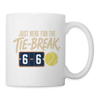 Tie-Break 6-6 Anzeigetafel Retro Tennis - Tasse - Weiß - Rechts
