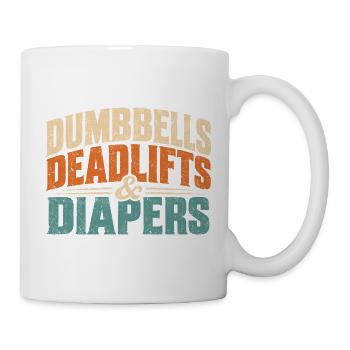 Dumbbells Diapers Laugh Tee - Tasse - Weiß - Rechts