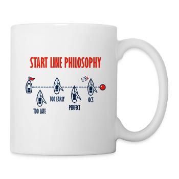 Start Line Philosophy – Segelregatta - Tasse - Weiß - Rechts