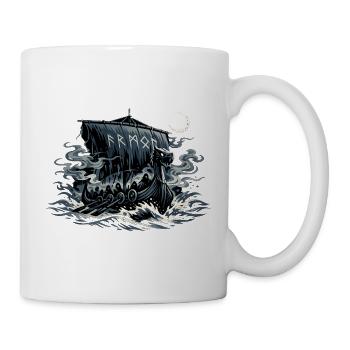 Nachtviking Drachenboot - Tasse - Weiß - Rechts