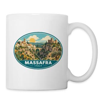 Entdecken Sie Massafra in Italien – Vintage-Reisen in Apulien - Tasse - Weiß - Rechts