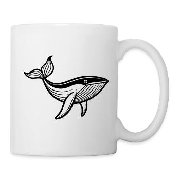 Buckelwal - Tasse - Weiß - Rechts