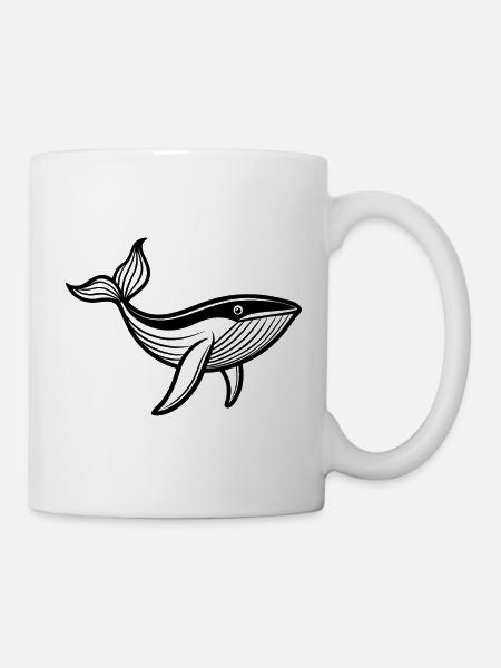 Buckelwal - Tasse - Weiß