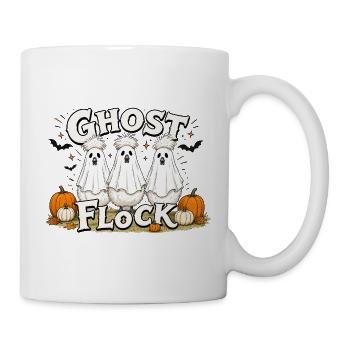 Lustige Geister Seidenhühner – Ghost Flock Hallowe - Tasse - Weiß - Rechts