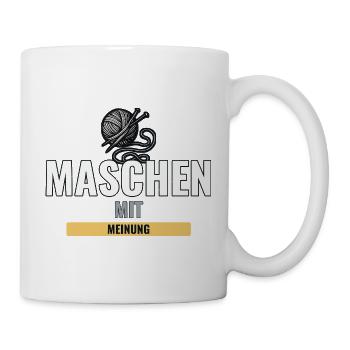 Strickanfänger Geschenk fürs erste fertige Stück - Tasse - Weiß - Rechts