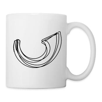 Jagdhorn handgezeichnet - Tasse - Weiß - Rechts