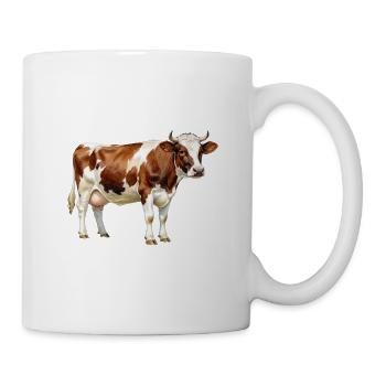 Kuh_aquarell_Geschenkidee_Bauer_Landwirte - Tasse - Weiß - Rechts