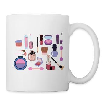 Pastell-Make-up-Kollektion - Tasse - Weiß - Rechts