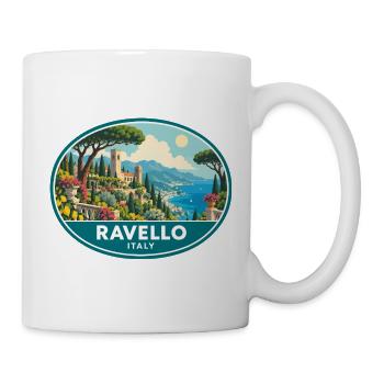 Erleben Sie Ravello in Italien Amalfiküste Reisen - Tasse - Weiß - Rechts