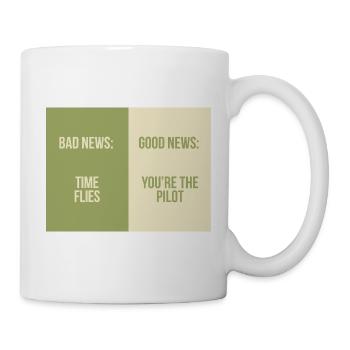 Bad News Good News – Time Flies - Tasse - Weiß - Rechts