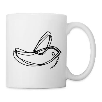 Hochzeitstaube handgezeichnet - Tasse - Weiß - Rechts