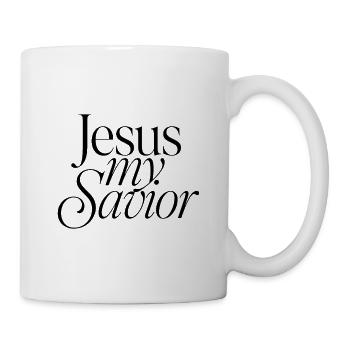 Jesus_my_Savior_Black - Tasse - Weiß - Rechts