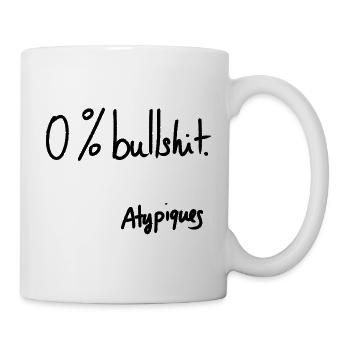 0% Bullshit – Atypische Sammlung - Tasse - Weiß - Rechts