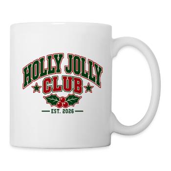 Holly Jolly Club Weihnachtsemblem - Tasse - Weiß - Rechts