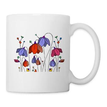 Blumen - Tasse - Weiß - Rechts