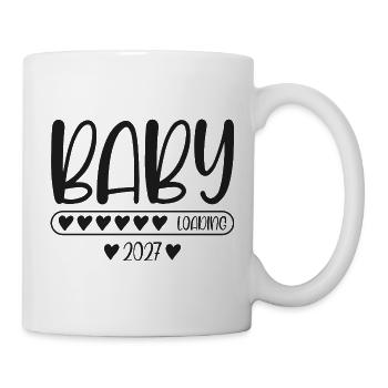 Baby 2027 Loading Schwangerschaft verkünden  - Tasse - Weiß - Rechts