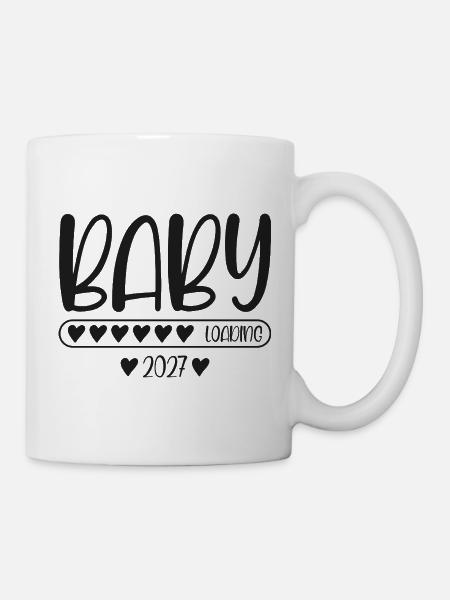 Baby 2027 Loading Schwangerschaft verkünden  - Tasse - Weiß