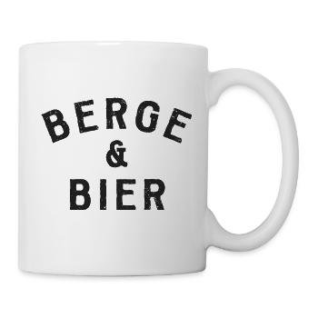 Berge und Bier - Tasse - Weiß - Rechts