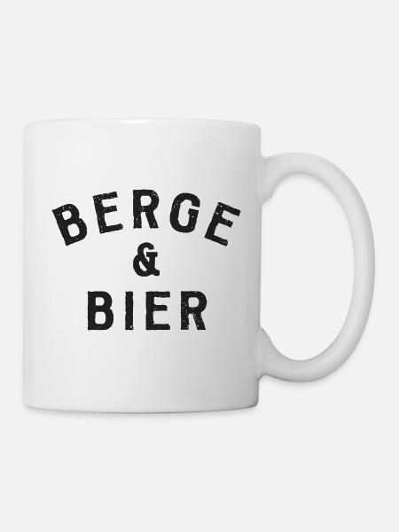 Berge und Bier - Tasse - Weiß