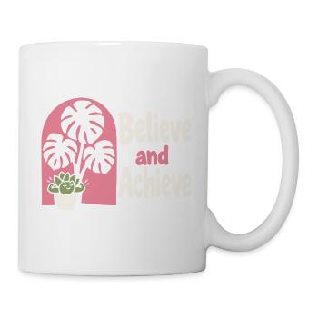 Believe And Achieve Motivation Gym Kraftsport - Tasse - Weiß - Rechts