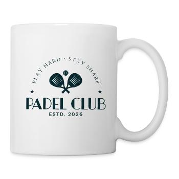 Padel Club Play Hard Stay Sharp Sport - Tasse - Weiß - Rechts