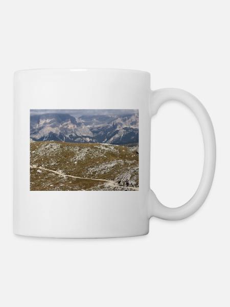 Alpenpfad durch Felslandschaft - Tasse - Weiß