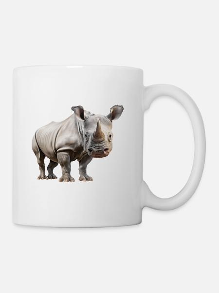 Nashorn - Tasse - Weiß