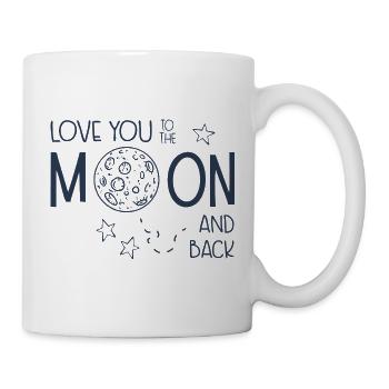 Ich liebe dich bis zum Mond. - Tasse - Weiß - Rechts