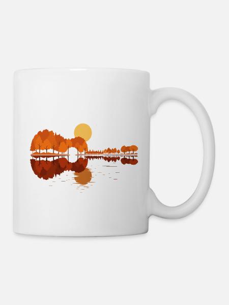 Akustikgitarre, Gitarre, Gitarrist, Musiker - Tasse - Weiß