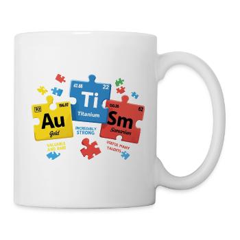 Autismus Au Ti SM-Puzzle und chemische Elemente - Tasse - Weiß - Rechts