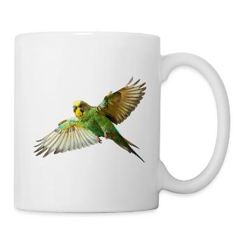 Wellensittich Kanarienvogel - Tasse - Weiß - Rechts