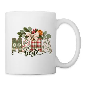 Beste Mama – Weihnachten Geschenk - Tasse - Weiß - Rechts