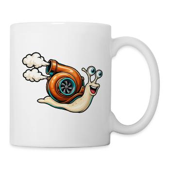 Turbo-Schnecken-Zeichentrickmotor - Tasse - Weiß - Rechts