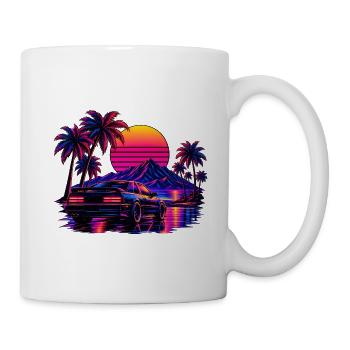 Klassischer 80er-Jahre-Retro-Wave-Stil - Tasse - Weiß - Rechts