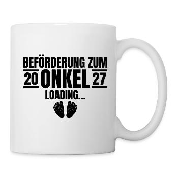 Beförderung zum Onkel 2027 Loading - Tasse - Weiß - Rechts