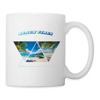 Beach Vibes geometrisch - Tasse - Weiß - Rechts