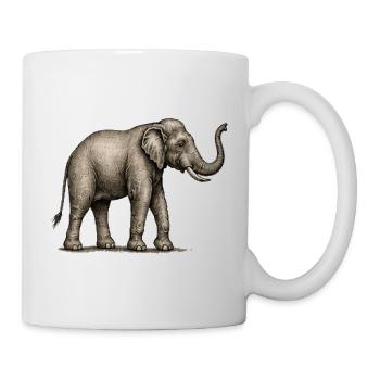 GEEKLEY – Bestiarium – Elefant - Tasse - Weiß - Rechts
