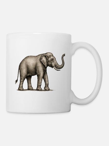 GEEKLEY – Bestiarium – Elefant - Tasse - Weiß