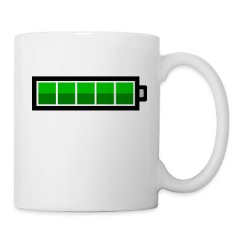 vollem Akku - Tasse - Weiß - Rechts