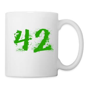 Die Antwort auf alles: 42 - Tasse - Weiß - Rechts