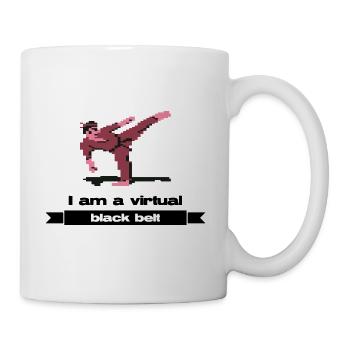8 Bit Martial Arts Gamer Shirt - Tasse - Weiß - Rechts
